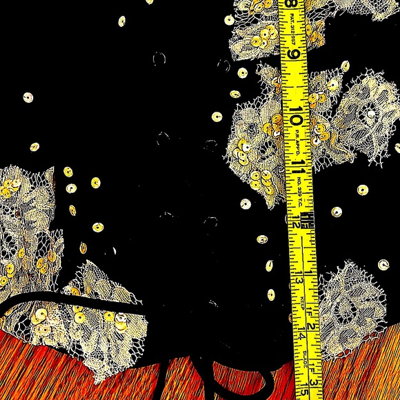 EUCAlbertoMakaliSEXYFLATTERING.Bustier &PANTSLACE&SEQUIN.S:12.Unique&Gorgeous - Picture 11 of 15